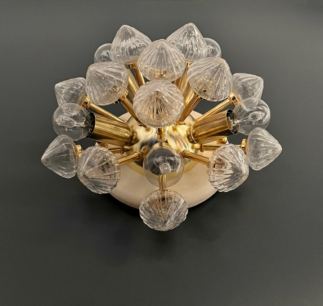 Murano Wall Lamp | 16 Clear White Sputnik | Set of 2