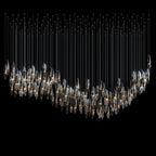 Smoke Capsule Wave Chandelier
