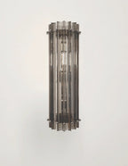 Murano Wall Lamp | 7 Clear Smoked Prism Glass | Set of 2