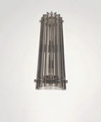 Murano Wall Lamp | 7 Clear Smoked Prism Glass | Set of 2