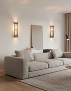 Murano Wall Lamp | 7 Clear Smoked Prism Glass | Set of 2