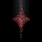 Crimson Crystal Scatter Chandelier