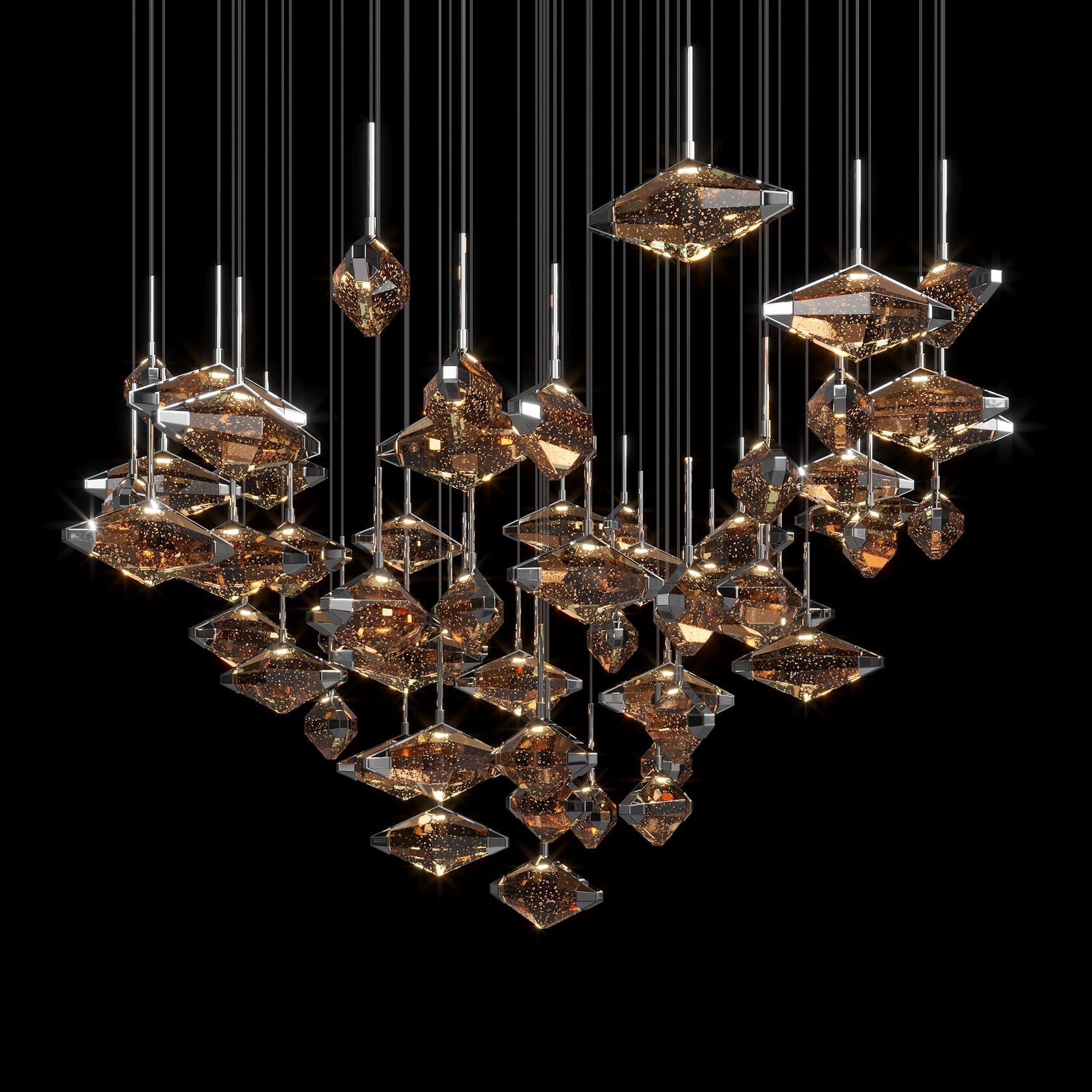 Amber Prism Constellation Chandelier