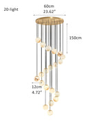 Small Alabaster Cluster Globes Ceiling Pendant Light For High Ceiling