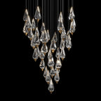 Crystal Teardrop Cascade Chandelier