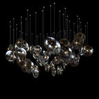 Smoke Glass Disc Cluster Chandelier