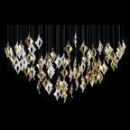 Black Gold Diamond Cascade Chandelier