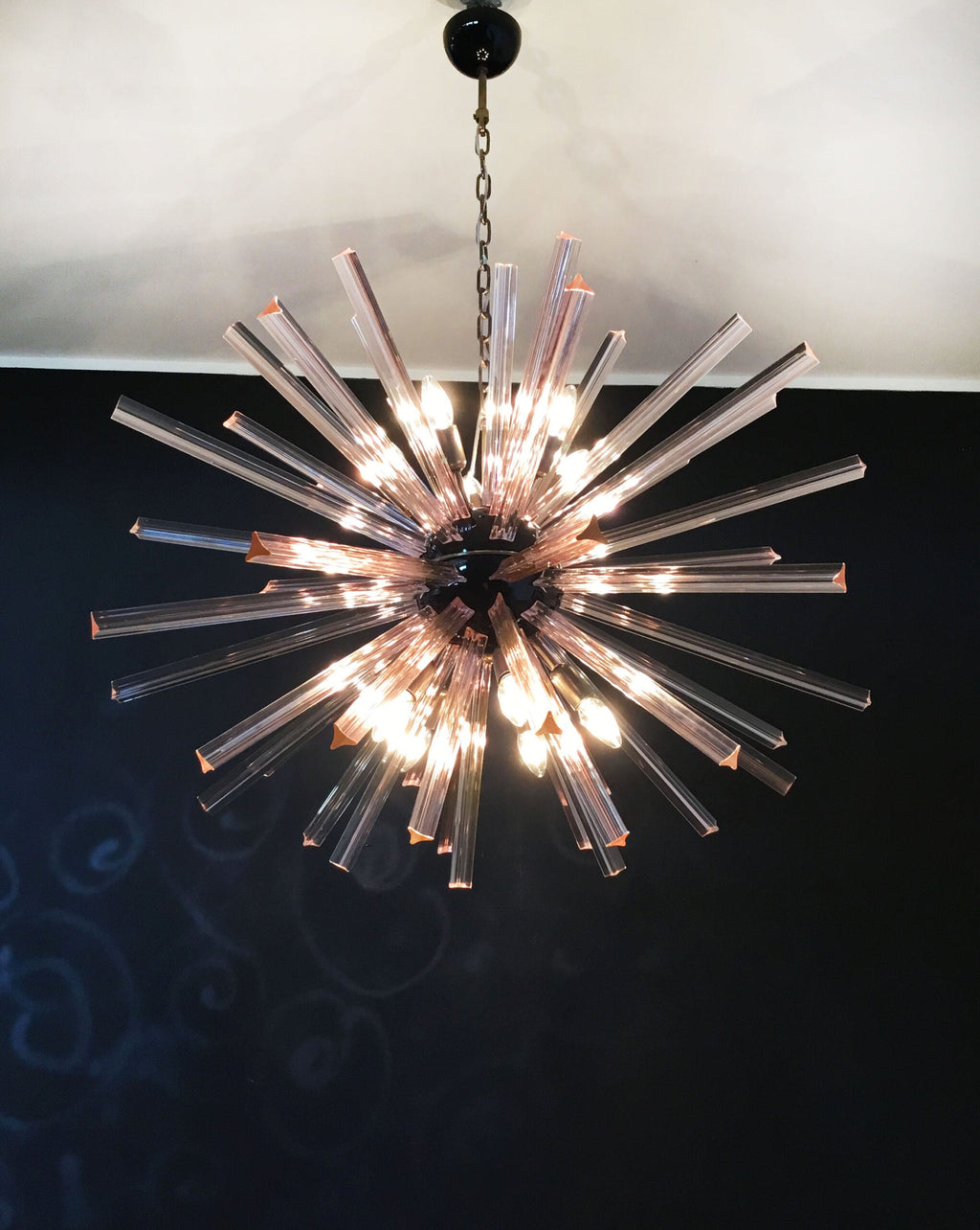Murano Chandelier | 50 Pink Sputnik detail by Bling Lighting Studio