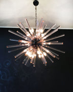 Murano Chandelier | 50 Pink Sputnik detail by Bling Lighting Studio
