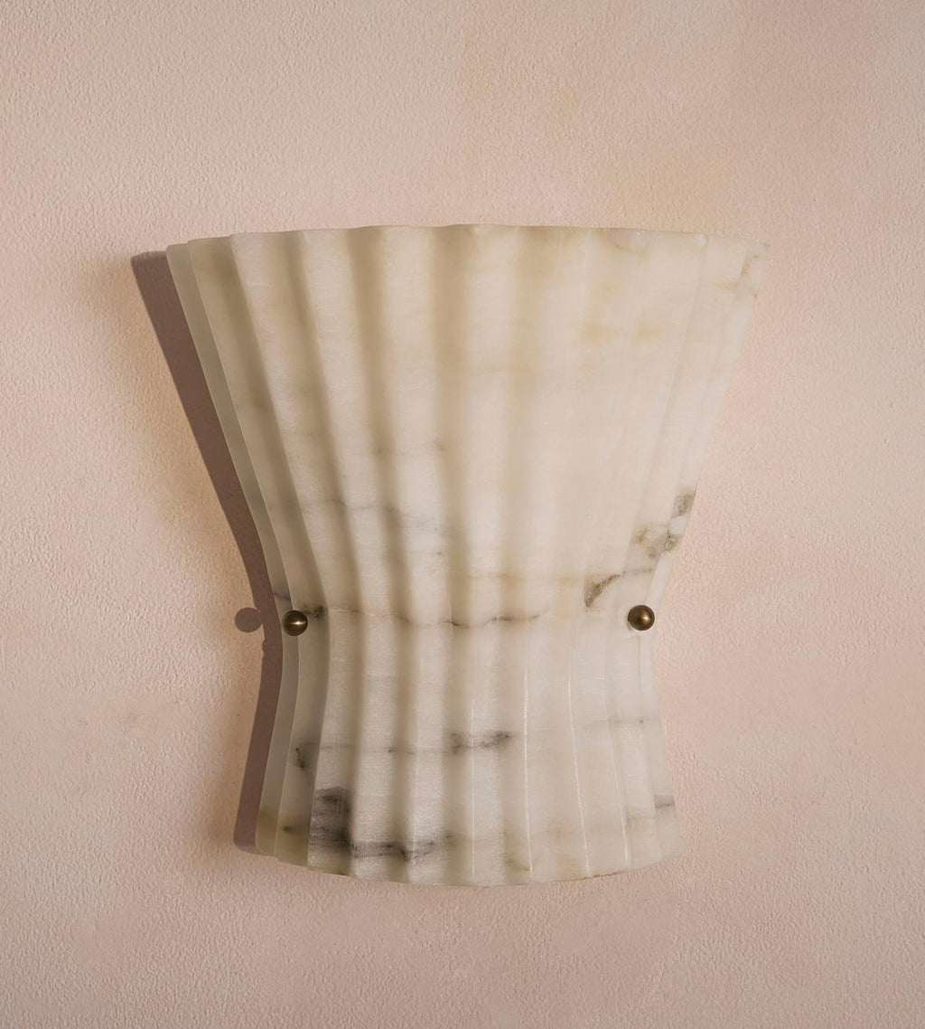 Mallory Alabaster Wall Light 9"H by Bling Lighting Studio