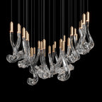 Crystal Scroll Cascade Chandelier