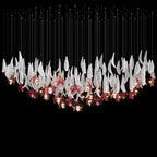 Green Orchid Cascade Chandelier