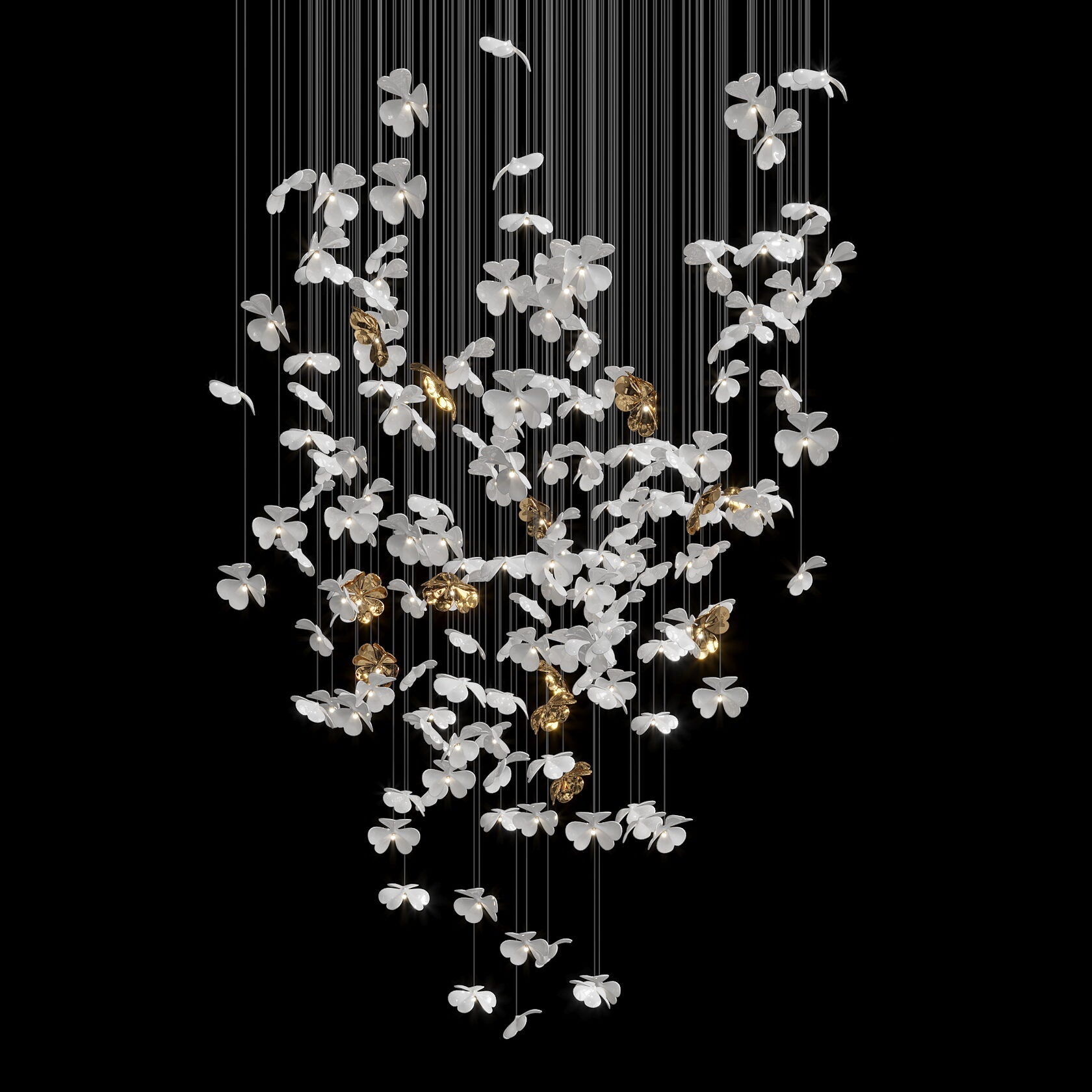 White Butterfly Cloud Chandelier