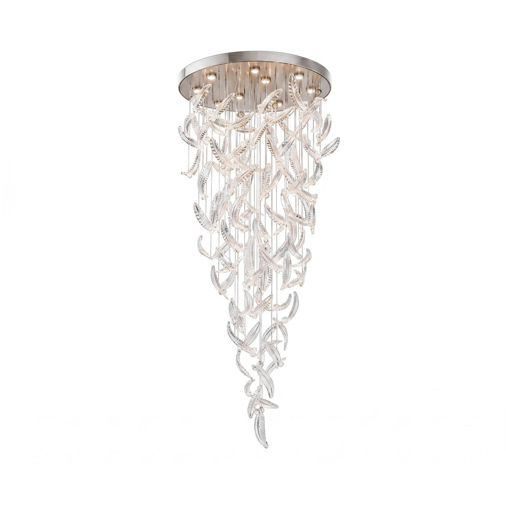Glass Feathers Flying Chandelier