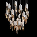 White Shell Cascade Chandelier