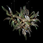 Pink Silver Leaf Vine Chandelier