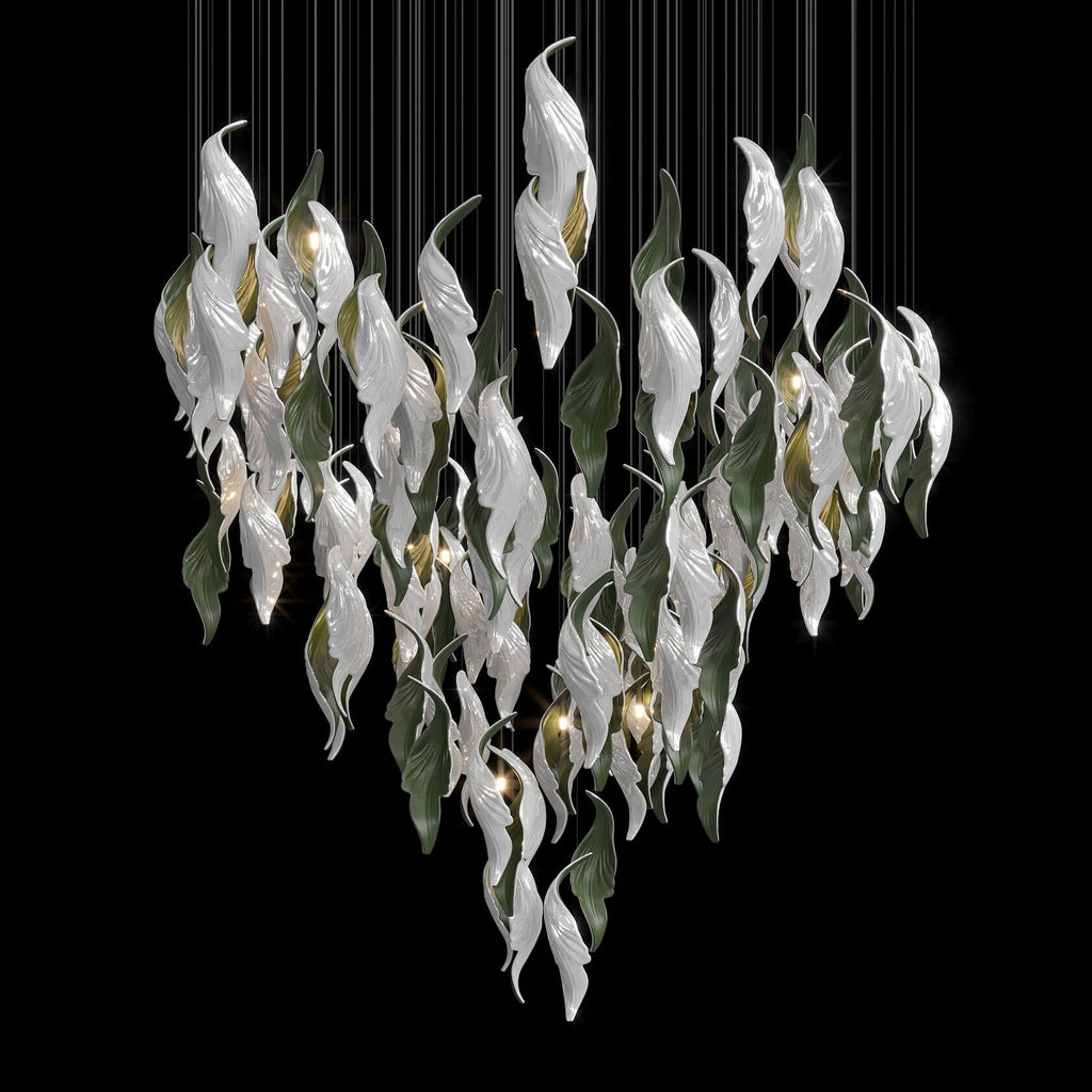 White Calla Veil Chandelier