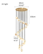 Small Alabaster Cluster Globes Ceiling Pendant Light For High Ceiling