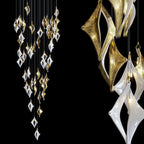 Black Gold Diamond Cascade Chandelier