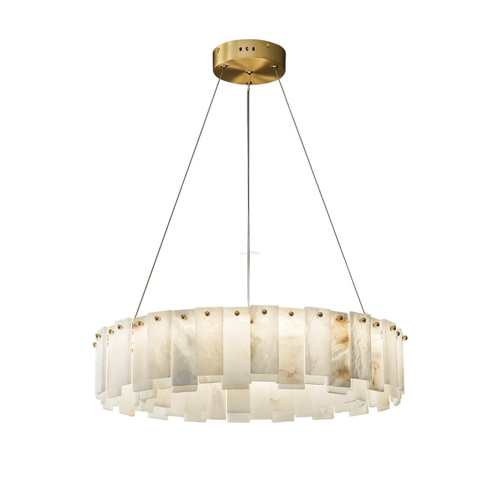 Halos Alabaster Round/Square Chandelier by Bling Lighting Studio