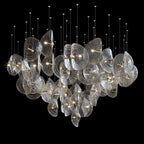 Clear Ripple Disc Cluster Chandelier