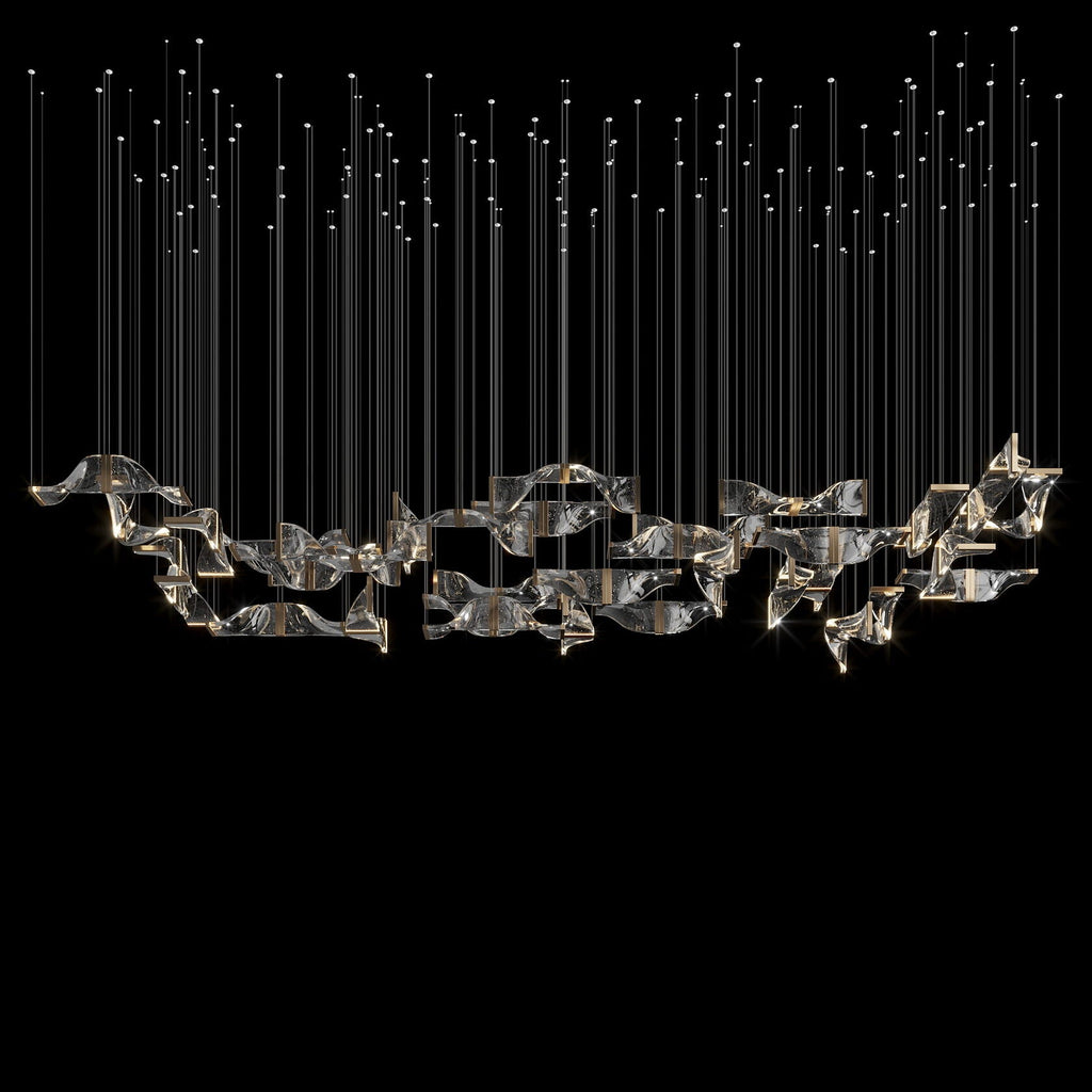 Crystal Twist Panel Chandelier