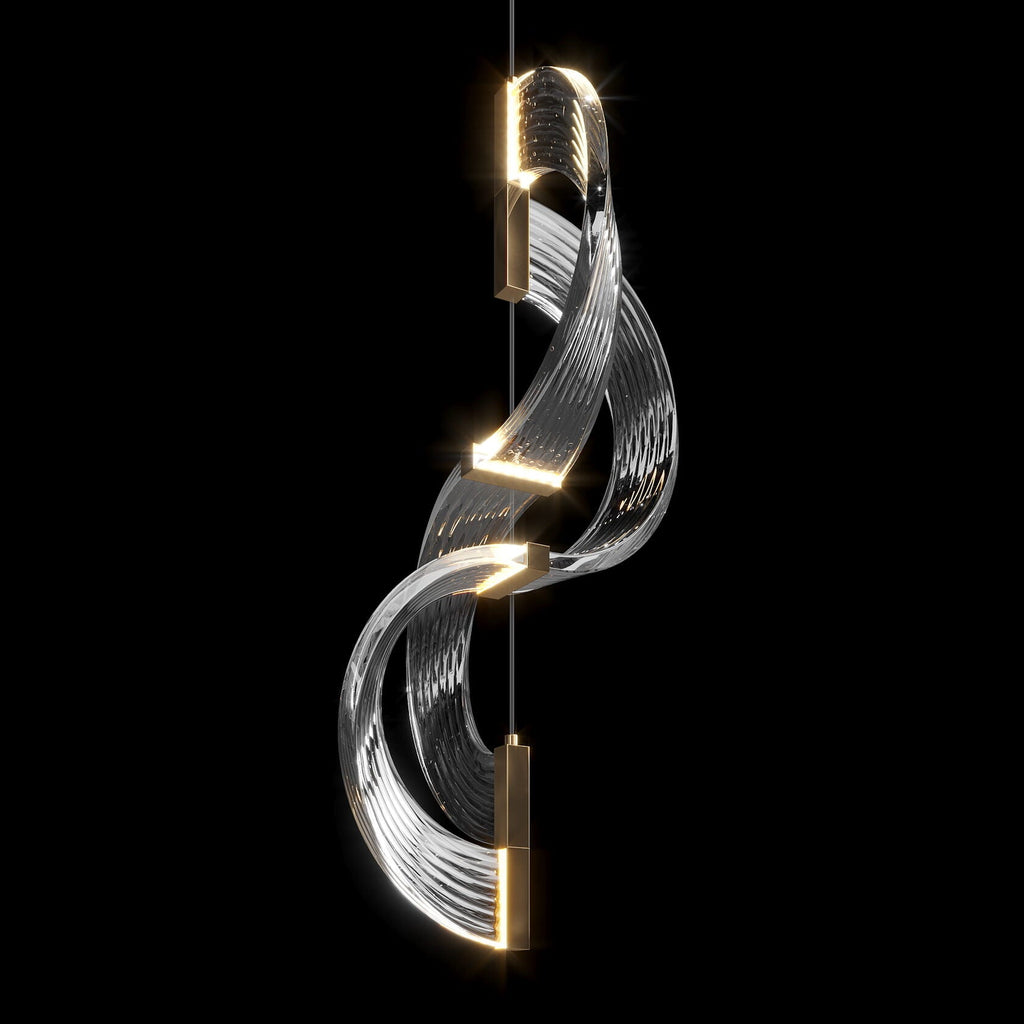 Crystal Crescent Cascade Chandelier