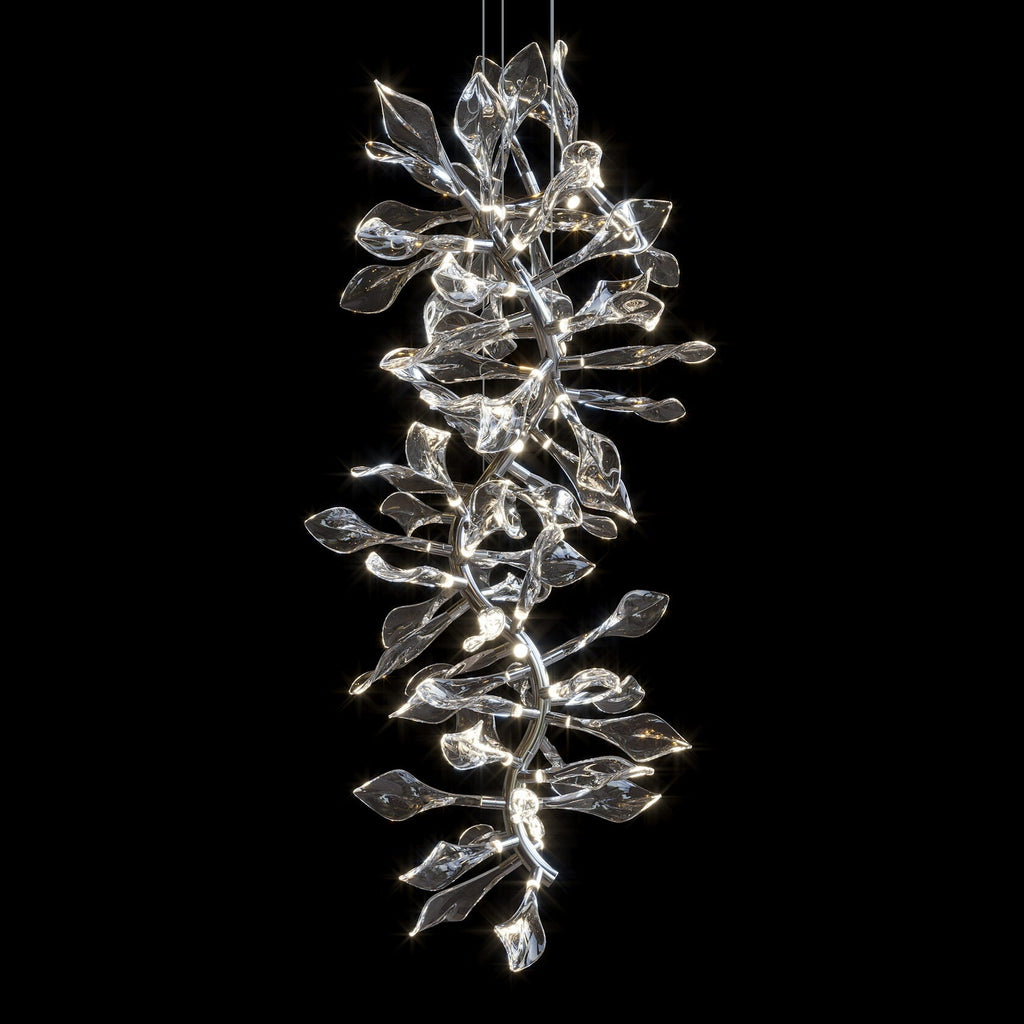 White Calla Orbit Chandelier
