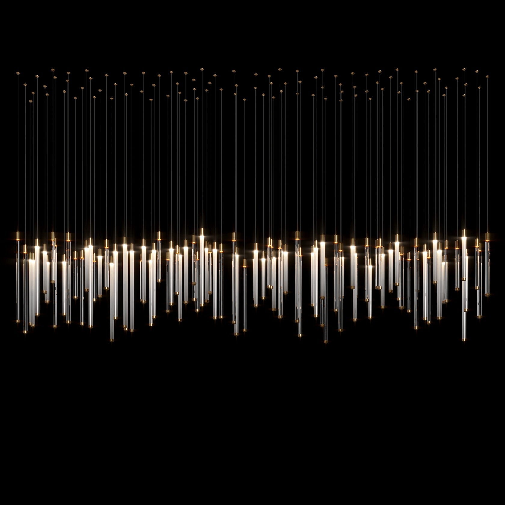 Linear Tube Rain Chandelier