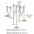 Multi-Head Matte White Alabaster Cone Hanging Kitchen Pendant Light