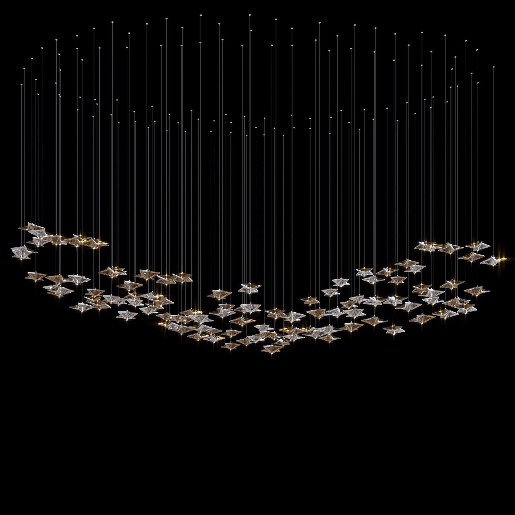 Crystal Arrow Rain Chandelier