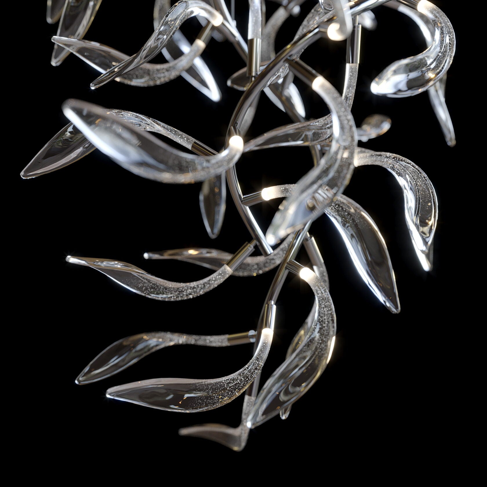 Amber Leaf Vine Chandelier