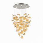Multicolor Crystal Maple Leaf Chandelier