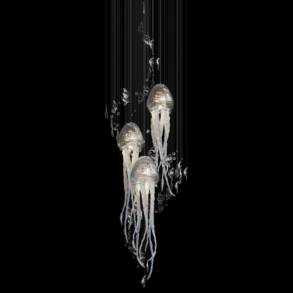 Aqua Jellyfish Chandelier