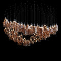 Amber Block Cascade Chandelier