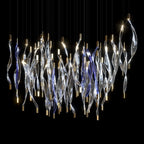 Crimson Flame Cascade Chandelier
