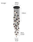 12 light Conical Cluster Minimalist Design Alabaster Pendant Light