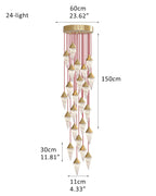 12 light Conical Cluster Minimalist Design Alabaster Pendant Light