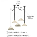 Multi-Head Matte White Alabaster Cone Hanging Kitchen Pendant Light