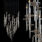 Crystal Spire Rain Chandelier