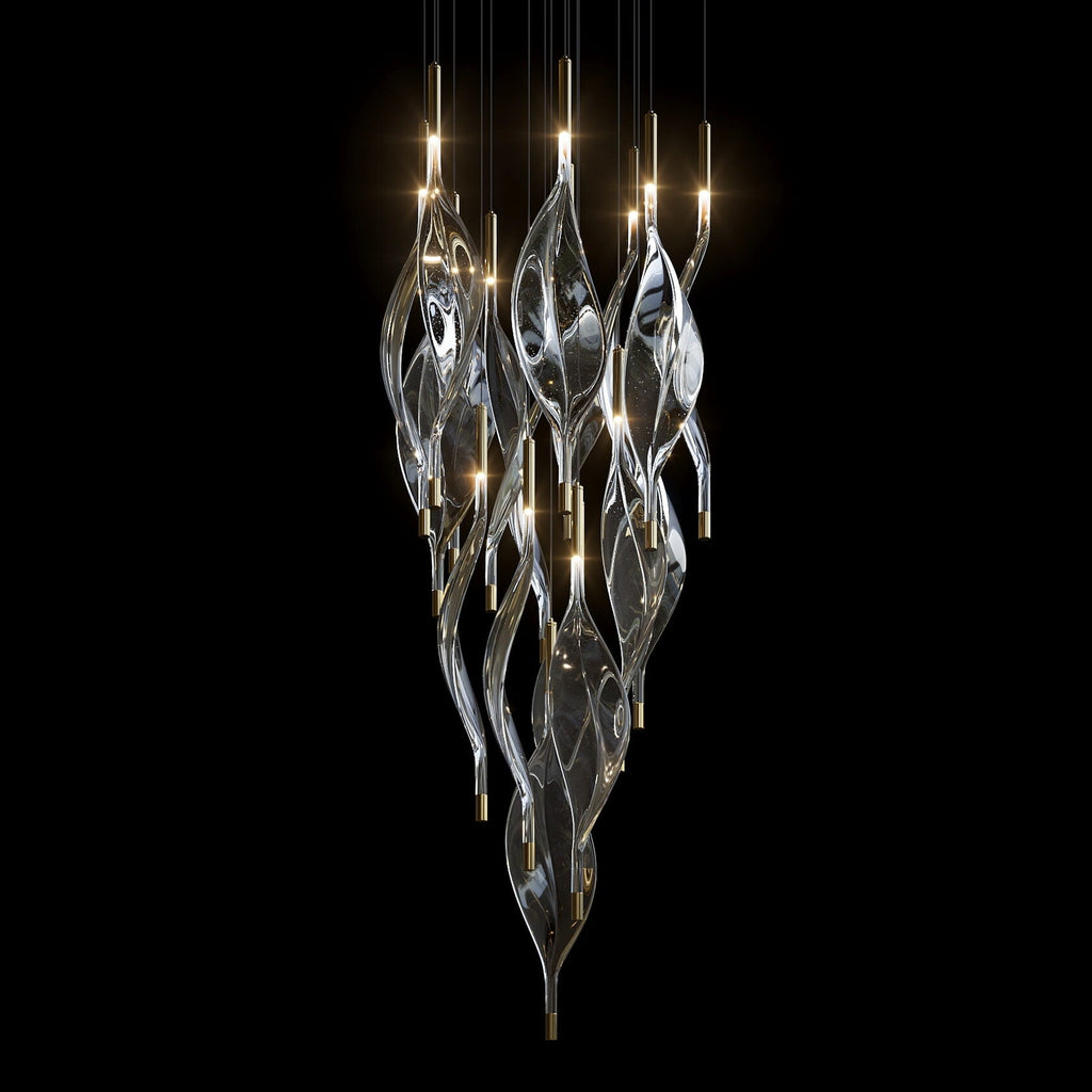 Crystal Flame Drop Chandelier