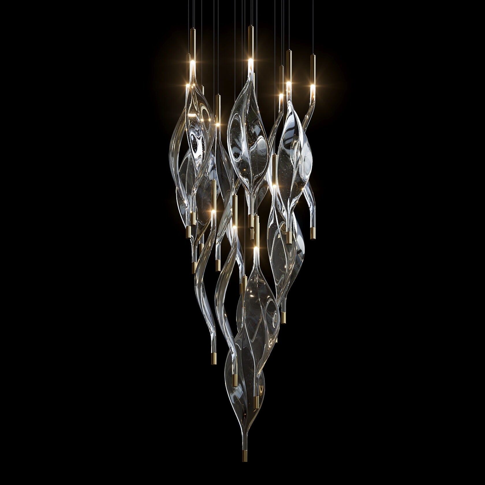 Crystal Flame Drop Chandelier