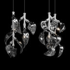 White Calla Cascade Chandelier