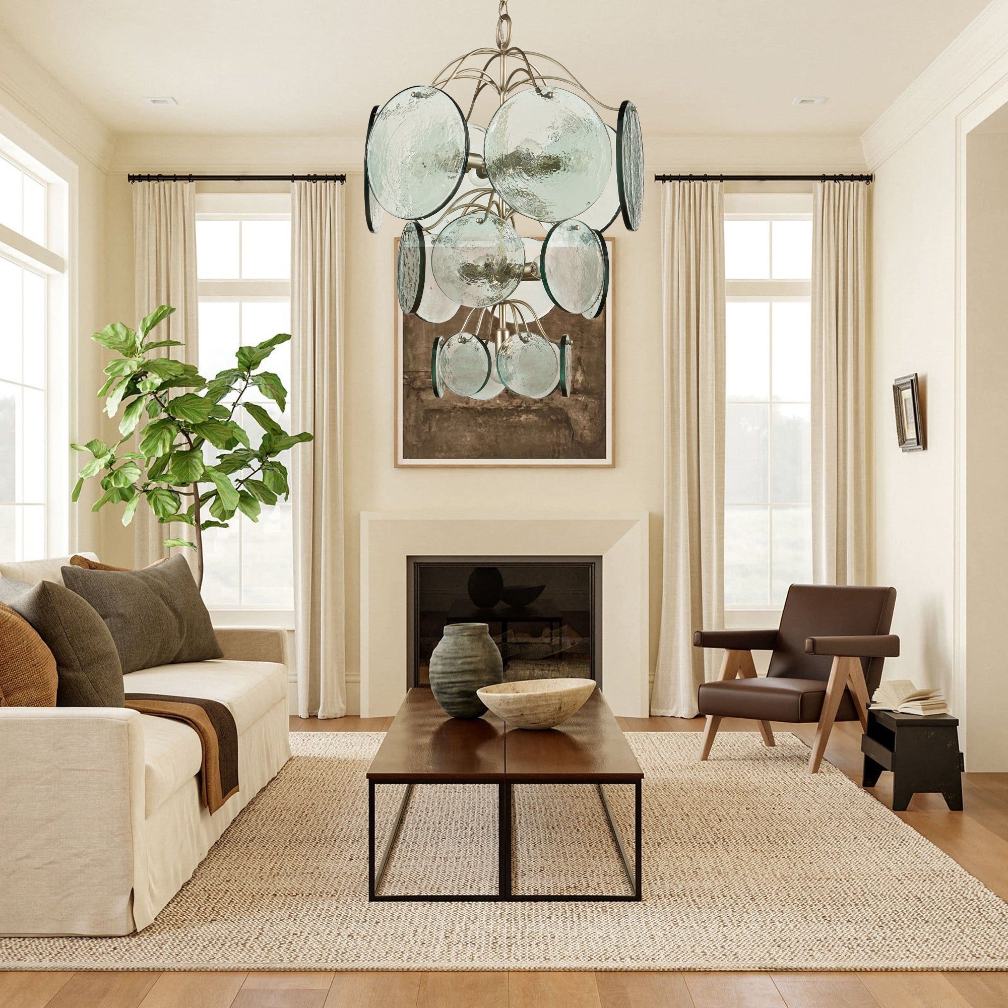 Rovigo Chandelier Glass lighting by Bling Lighting Studio