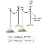 Multi-Head Matte White Alabaster Cone Hanging Kitchen Pendant Light