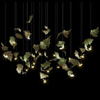 Smoke Amber Flame Rain Chandelier