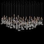 Crystal Scroll Cascade Chandelier