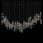 White Ribbon Loop Chandelier