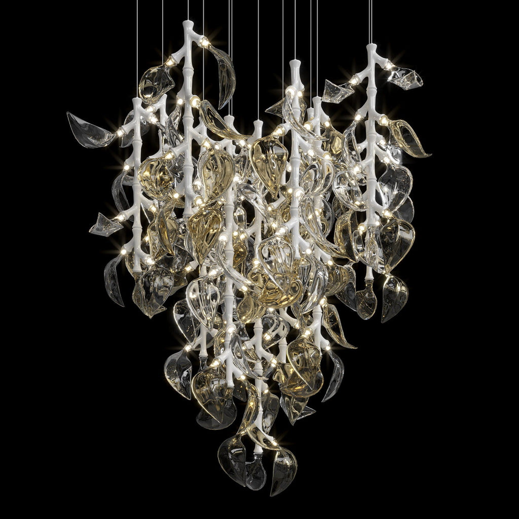 White Calla Cascade Chandelier