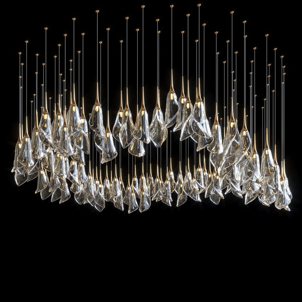 Crystal Petal Drop Chandelier